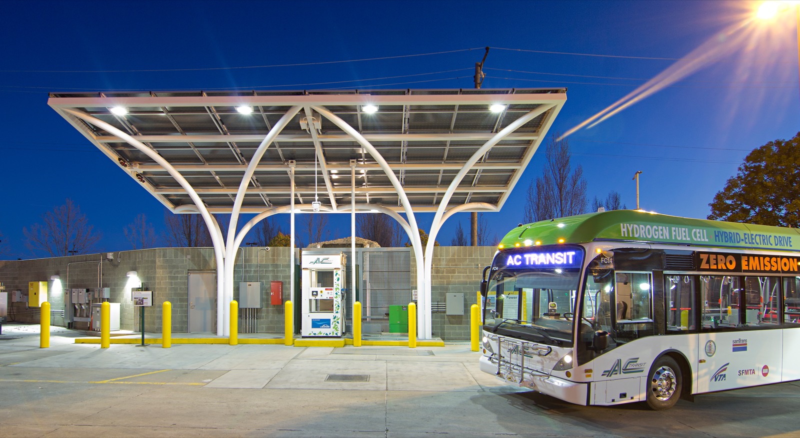 Industrial photography AC Transit Hydrogen Station
